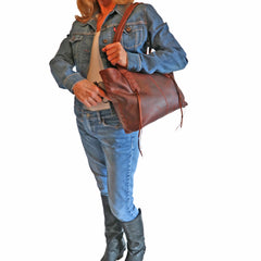 model carrying top grain leather gun bag