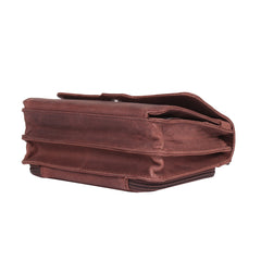 bottom view of leather conceal carry tote