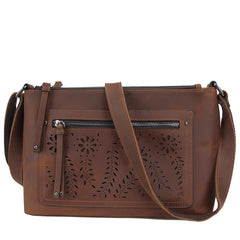 conceal carry leather purse with design