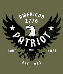 American Patriot tee shirt design closeup
