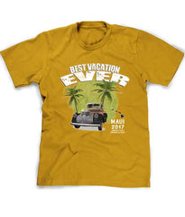 Hawaii vacation t-shirt in gold