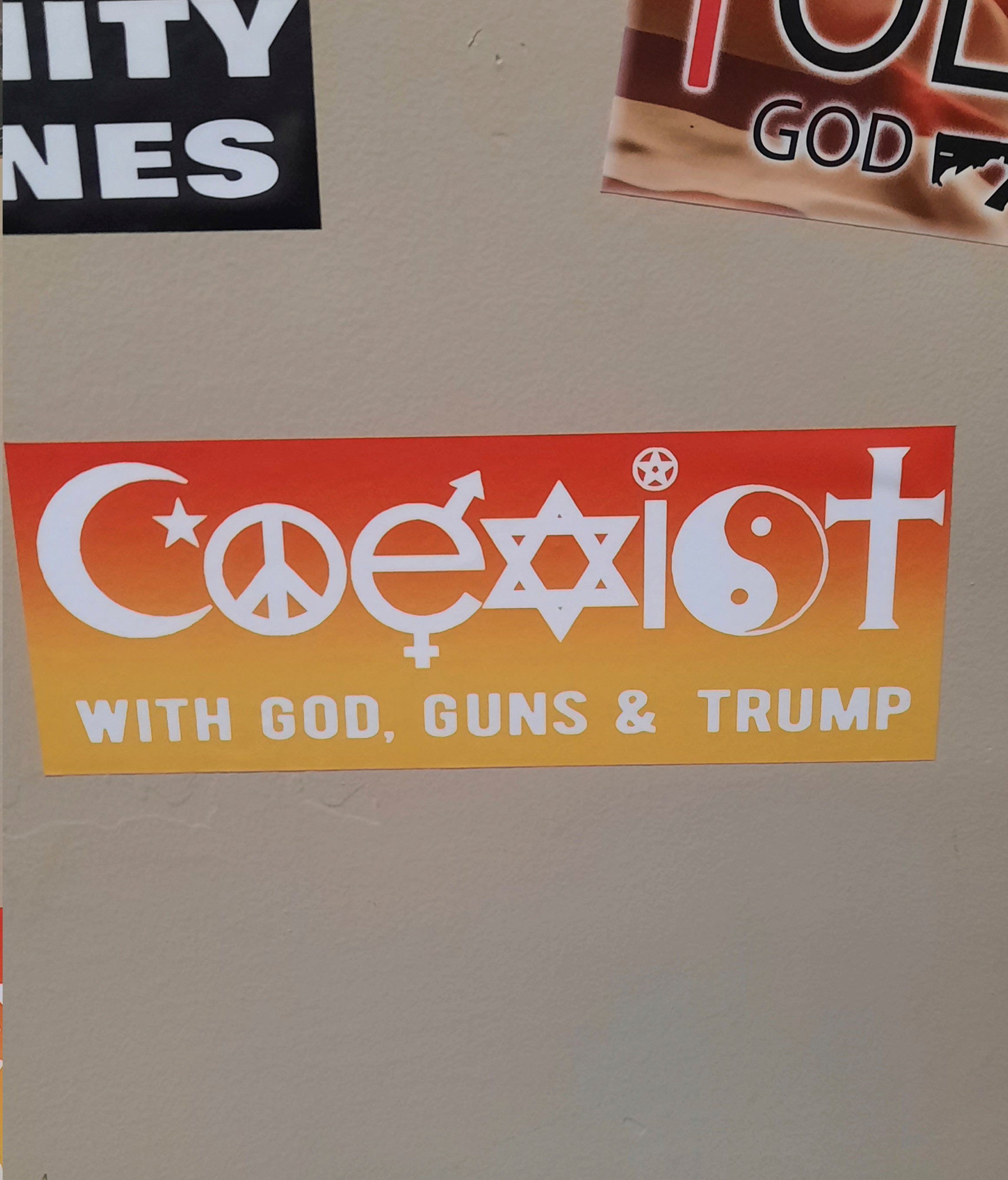 coexist bumper sticker for conservatives