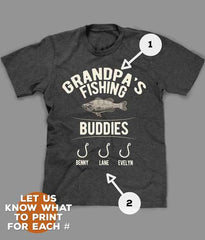 Grandpa's Fishing Buddies Custom t-shirt