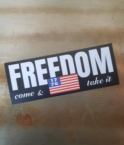 freedom bumper sticker photo come and take it