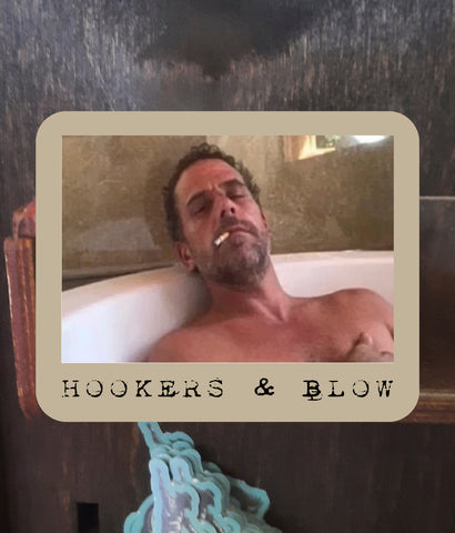 Hunter Biden Hookers and blow sticker on display in store