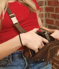 leather concealed carry waist bag