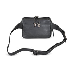 waist strap on leather conceal carry kidney pack