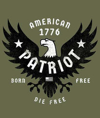 American Patriot hoodie design closeup